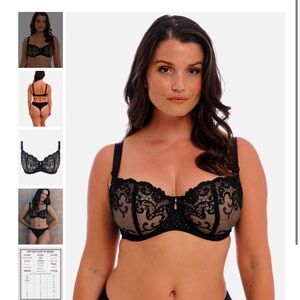 Fantasie Black Lace Balcony Bra